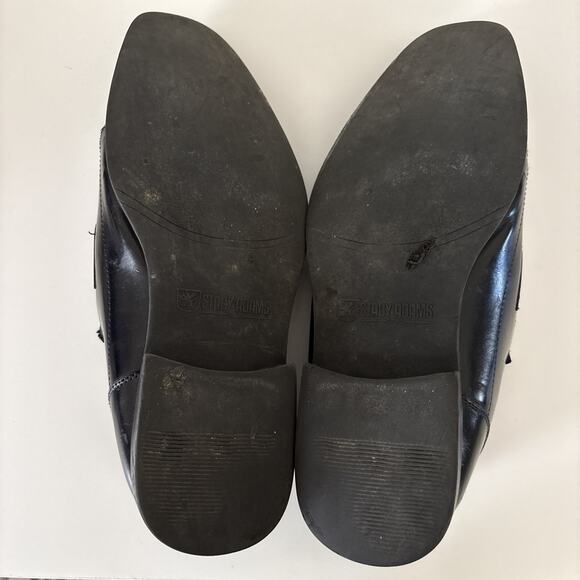Stacy Adams Wakefield Men\'s Slip-On Black Shoes 9.5M Gunmetal Bit Formal Dress